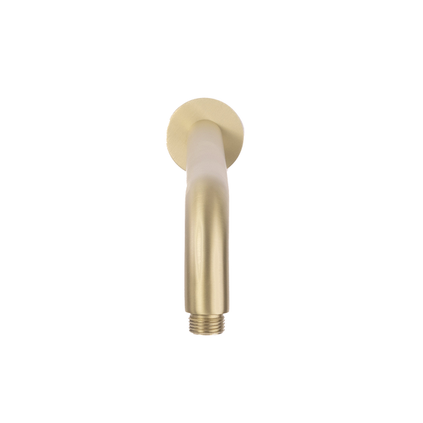 Alma Mira Brushed Brass Gold Curved Shower Arm