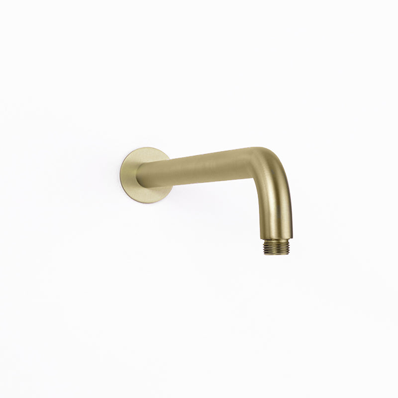 Mira Brushed Brass Gold Curved Shower Arm