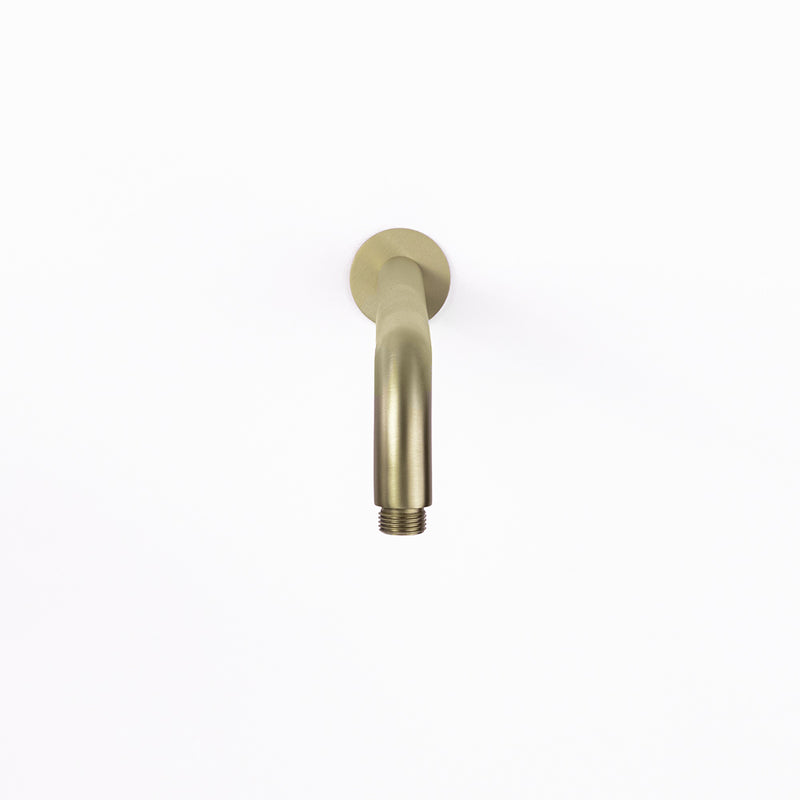 Mira Brushed Brass Gold Curved Shower Arm