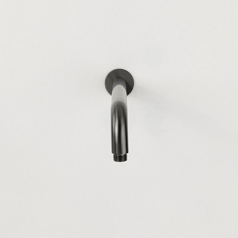 Mira Brushed Gunmetal Curved Shower Arm