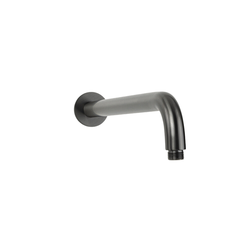 Mira Brushed Gunmetal Curved Shower Arm