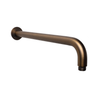 Alma Mira Brushed Vintage Antique Brass Curved Shower Arm