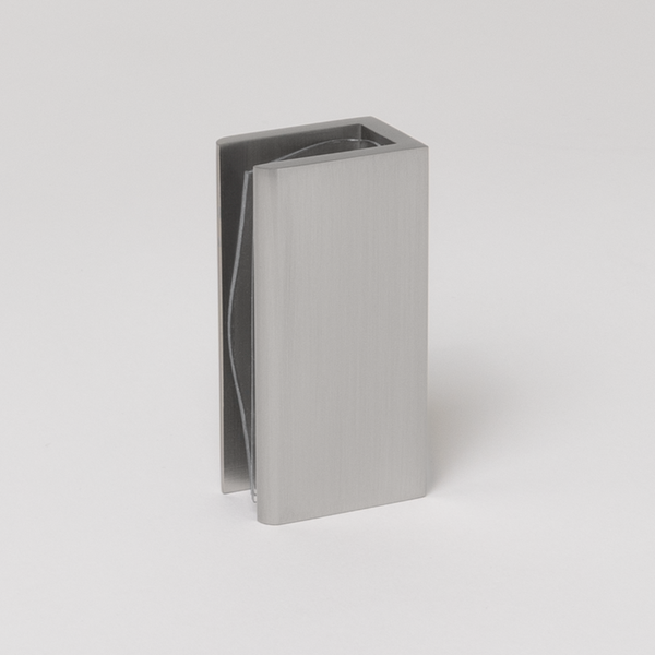 Alma Brina Shower Glass Clamp Brushed Nickel