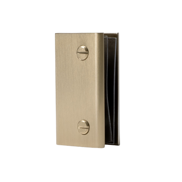 Alma Brina Shower Glass Clamp Brushed Brass Gold