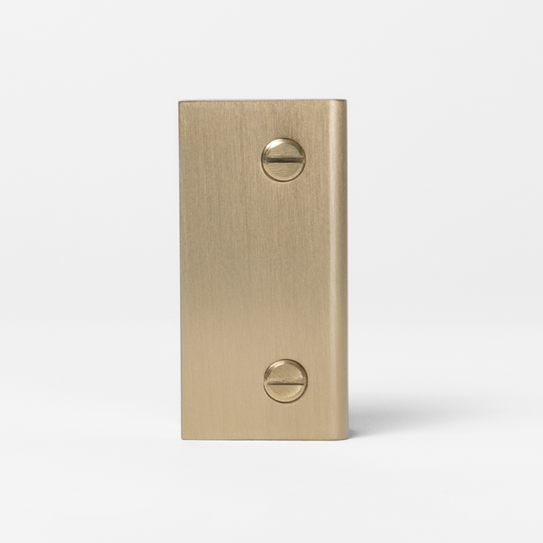 Alma Brina Shower Glass Clamp Brushed Brass Gold