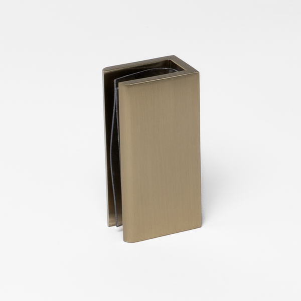 Alma Brina Shower Glass Clamp Brushed Brass Gold