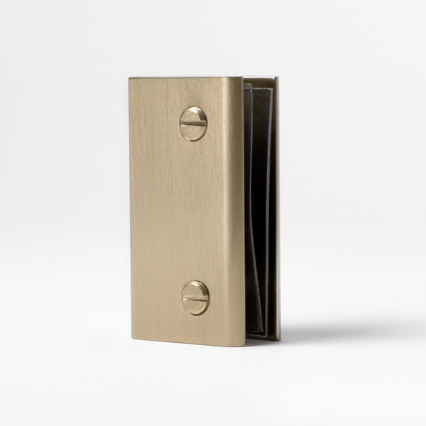 Alma Brina Shower Glass Clamp Brushed Brass Gold