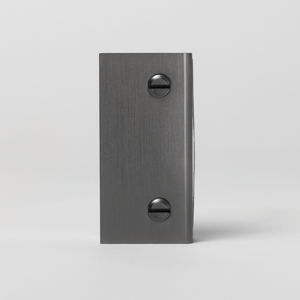 Alma Brina Shower Glass Clamp Brushed Gunmetal