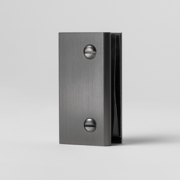 Alma Brina Shower Glass Clamp Brushed Gunmetal