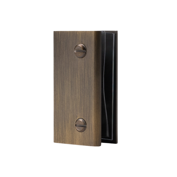 Alma Brina Shower Glass Clamp Brushed Vintage Antique Brass