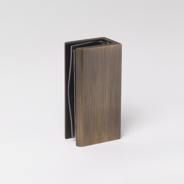 Alma Brina Shower Glass Clamp Brushed Vintage Antique Brass