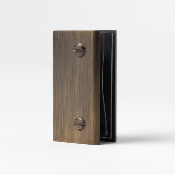 Alma Brina Shower Glass Clamp Brushed Vintage Antique Brass