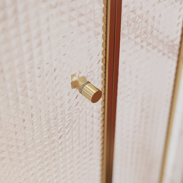Alma Zala Shower Door Handle Brushed Brass Gold