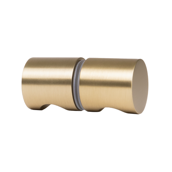 Alma Zala Shower Door Handle Brushed Brass Gold