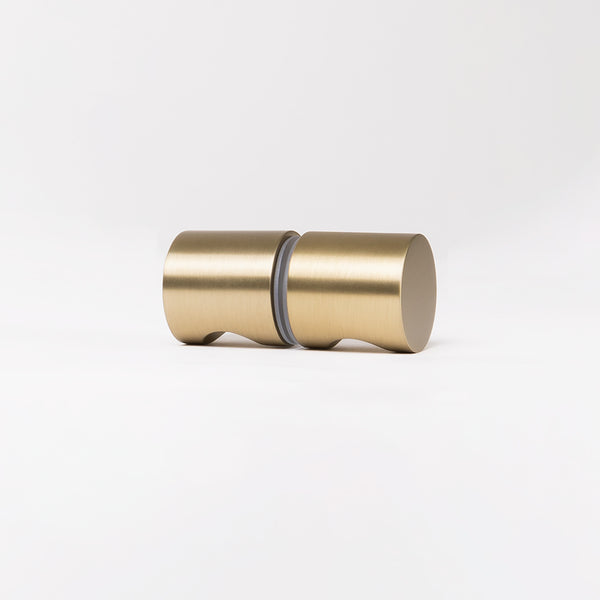 Alma Zala Shower Door Handle Brushed Brass Gold