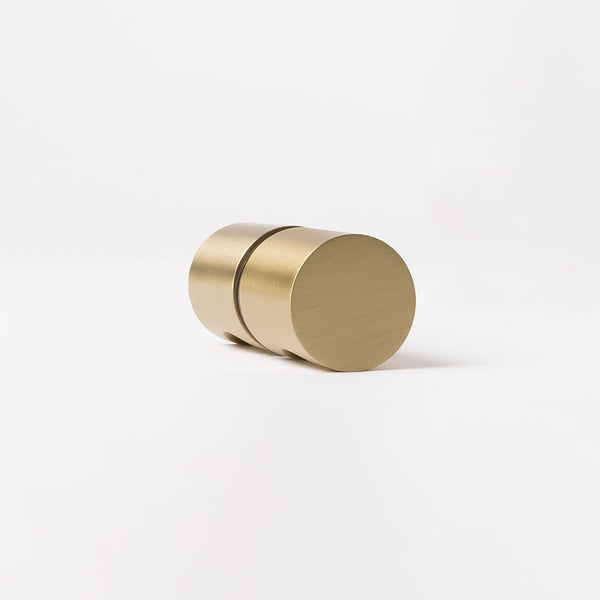 Alma Zala Shower Door Handle Brushed Brass Gold