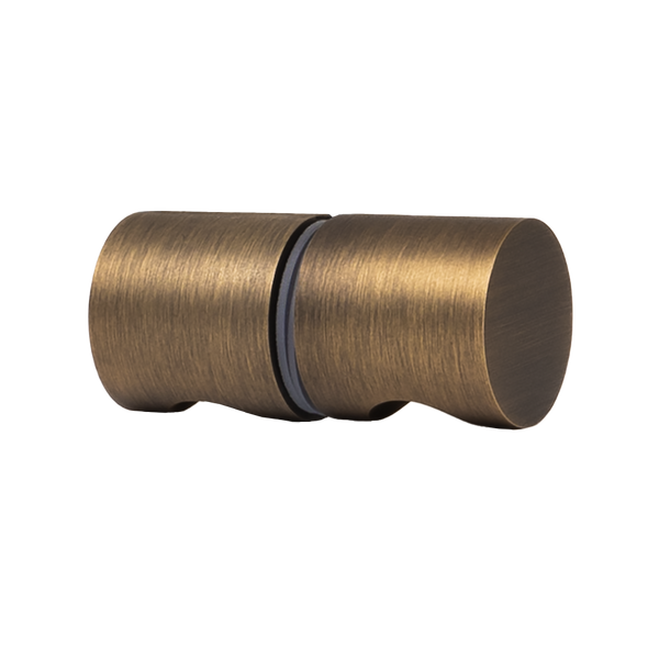 Alma Zala Shower Door Handle Brushed Vintage Antique Brass