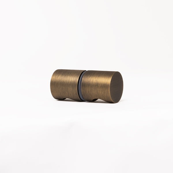 Alma Zala Shower Door Handle Brushed Vintage Antique Brass