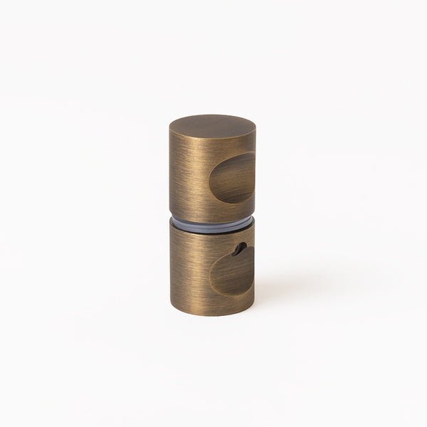 Alma Zala Shower Door Handle Brushed Vintage Antique Brass