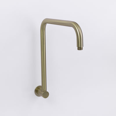 Mira Brushed Brass Gold High Rise Upswept Shower Arm