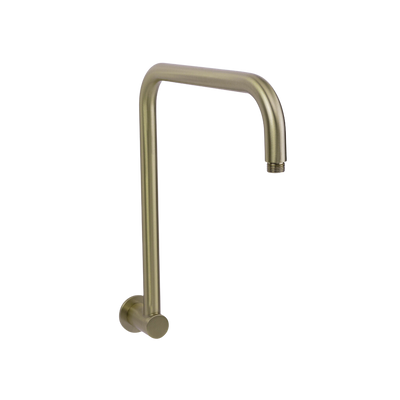 Mira Brushed Brass Gold High Rise Upswept Shower Arm