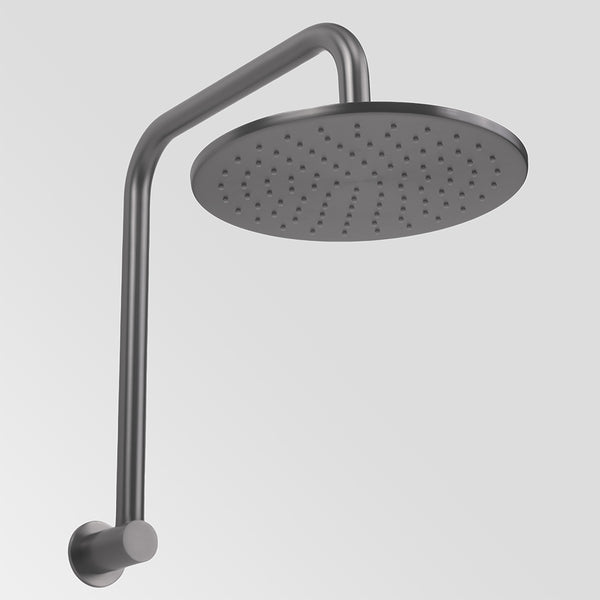 Alma Mira Brushed Gunmetal High Rise Upswept Shower Arm