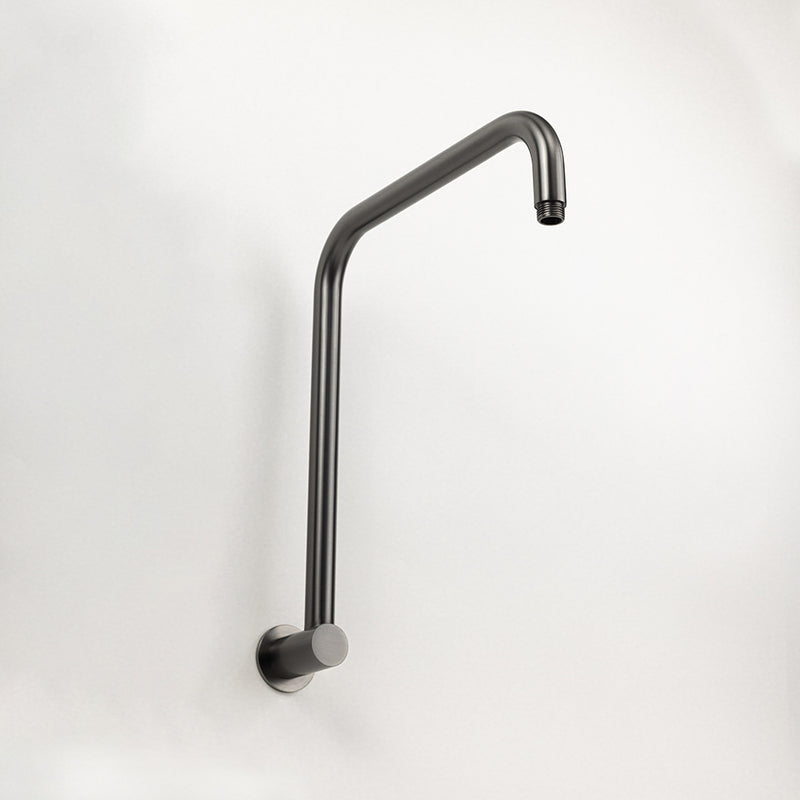 Mira Brushed Gunmetal High Rise Upswept Shower Arm