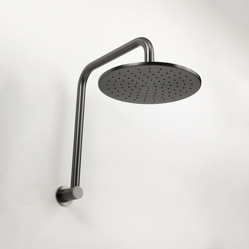 Mira Brushed Gunmetal High Rise Upswept Shower Arm