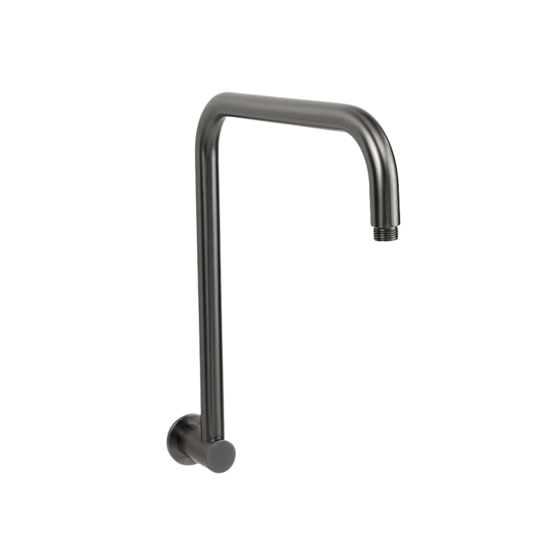 Mira Brushed Gunmetal High Rise Upswept Shower Arm