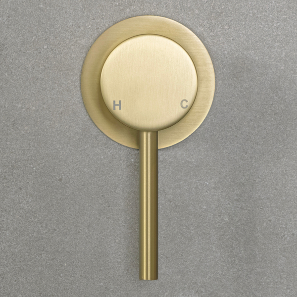 Alma Mira Brushed Brass Gold Wall Mixer