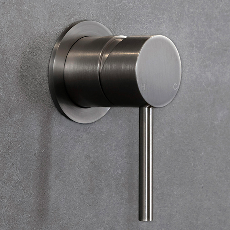 Mira Brushed Gunmetal Wall Mixer