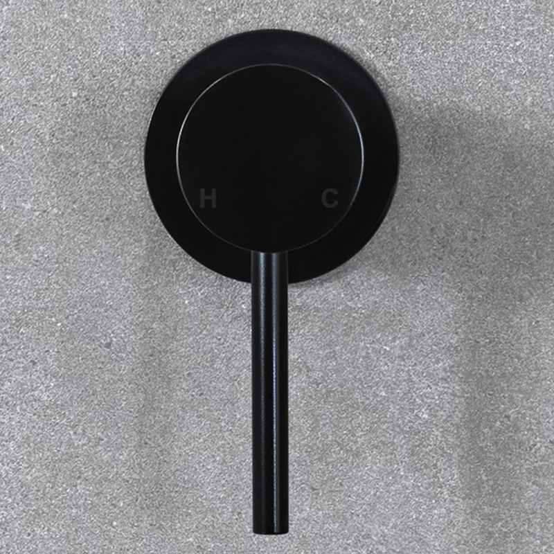 Mira Matte Black Wall Mixer