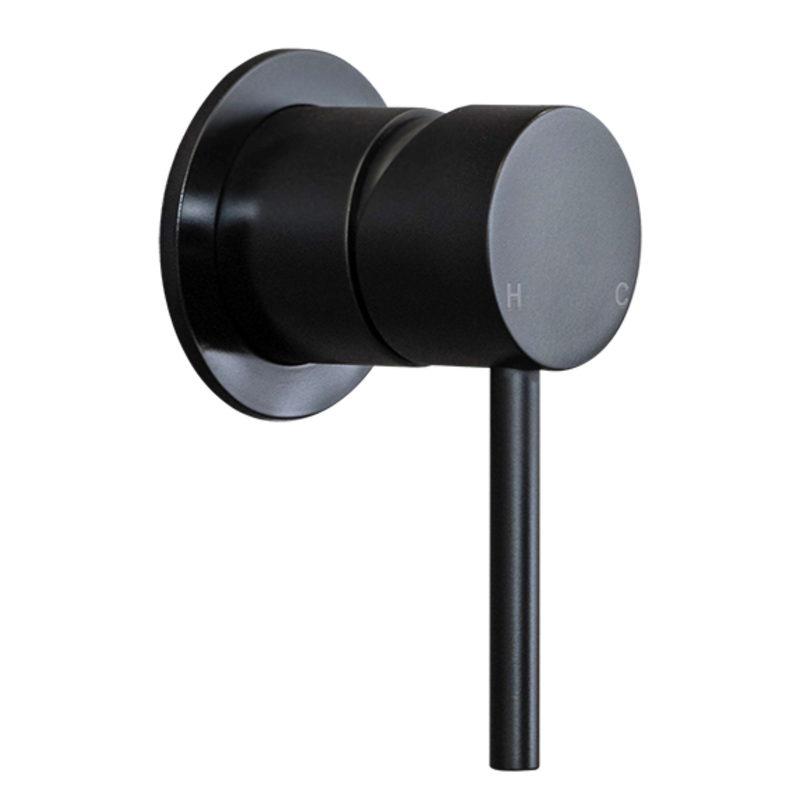 Mira Matte Black Wall Mixer