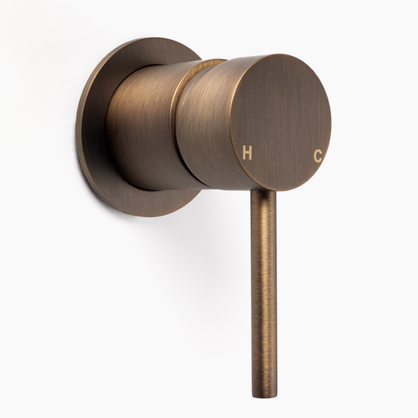 Alma Mira Vintage Antique Brass Wall Mixer