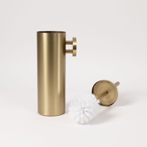 Alma Bathroom Brass Gold Toilet Brush