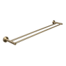 Alma Farina 800 Double Towel Rail Brushed Brass Gold