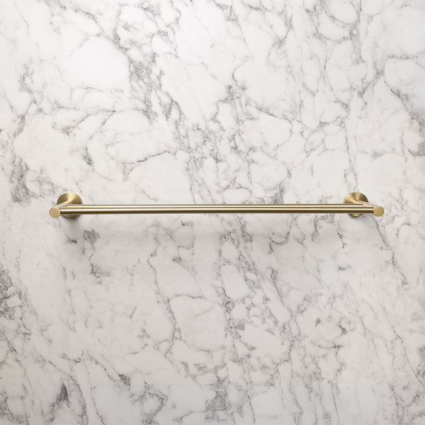 Alma Farina 600 Double Towel Rail Brushed Brass Gold