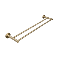 Alma Farina 600 Double Towel Rail Brushed Brass Gold