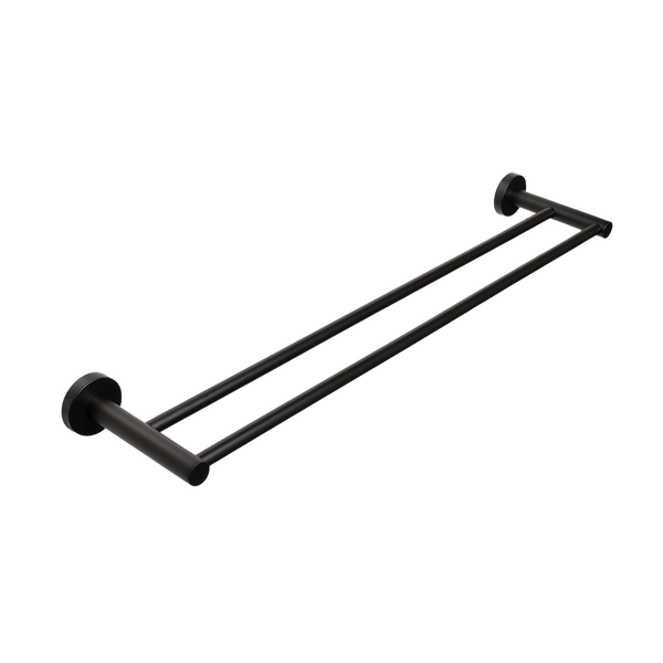 Alma Farina 600 Double Towel Rail Matte Black