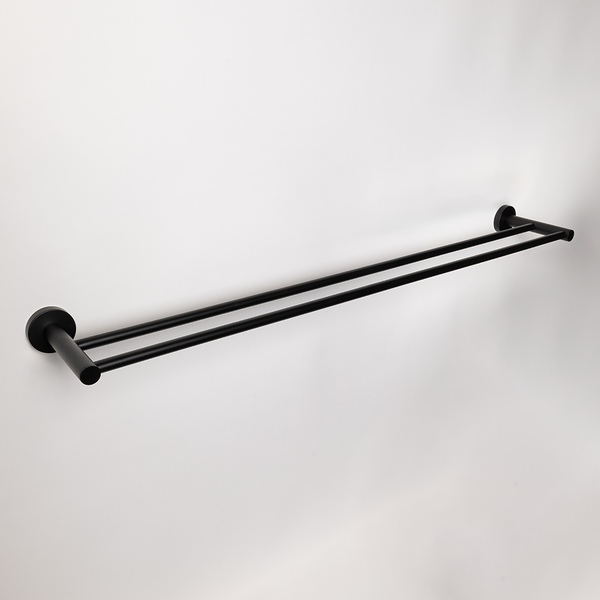 Alma Farina 800 Double Towel Rail Matte Black