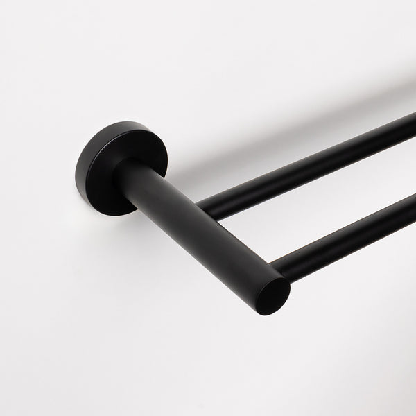 Alma Farina 800 Double Towel Rail Matte Black