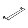 Alma Farina 600 Double Towel Rail Brushed Gunmetal