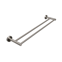 Alma Farina 600 Double Towel Rail Brushed Nickel