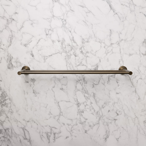 Alma Farina 600 Double Towel Rail Brushed Vintage Antique Brass