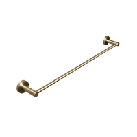 Alma Farina 600 Single Towel Rail Brushed Brass Gold