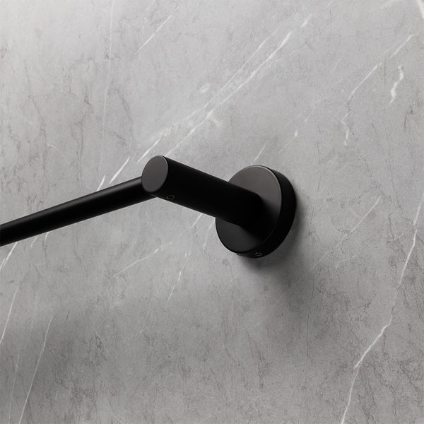 Alma Farina 600 Single Towel Rail Matte Black