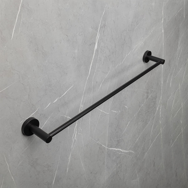 Alma Farina 600 Single Towel Rail Matte Black