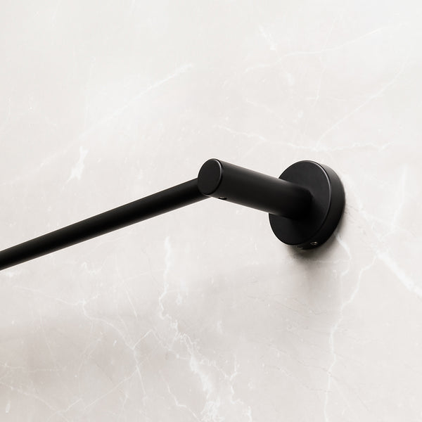Alma Farina 800 Single Towel Rail Matte Black