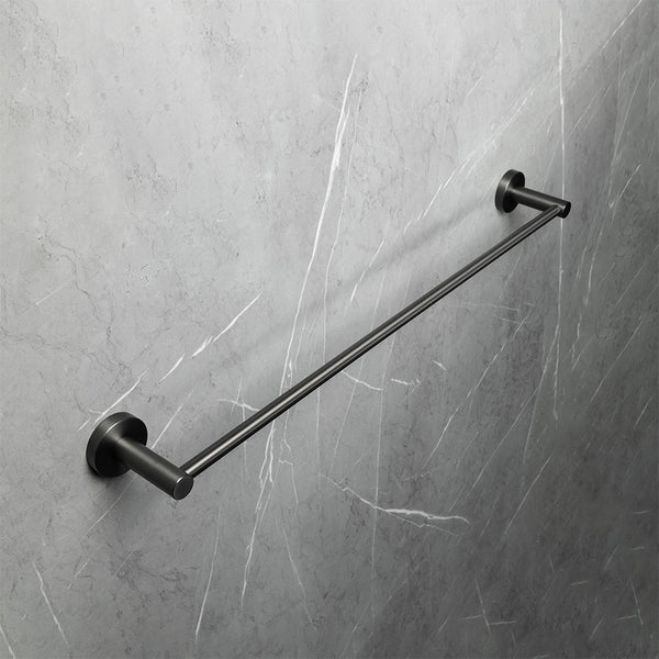 Alma Farina 600 Single Towel Rail Brushed Gunmetal