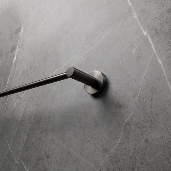 Alma Farina 600 Single Towel Rail Brushed Gunmetal